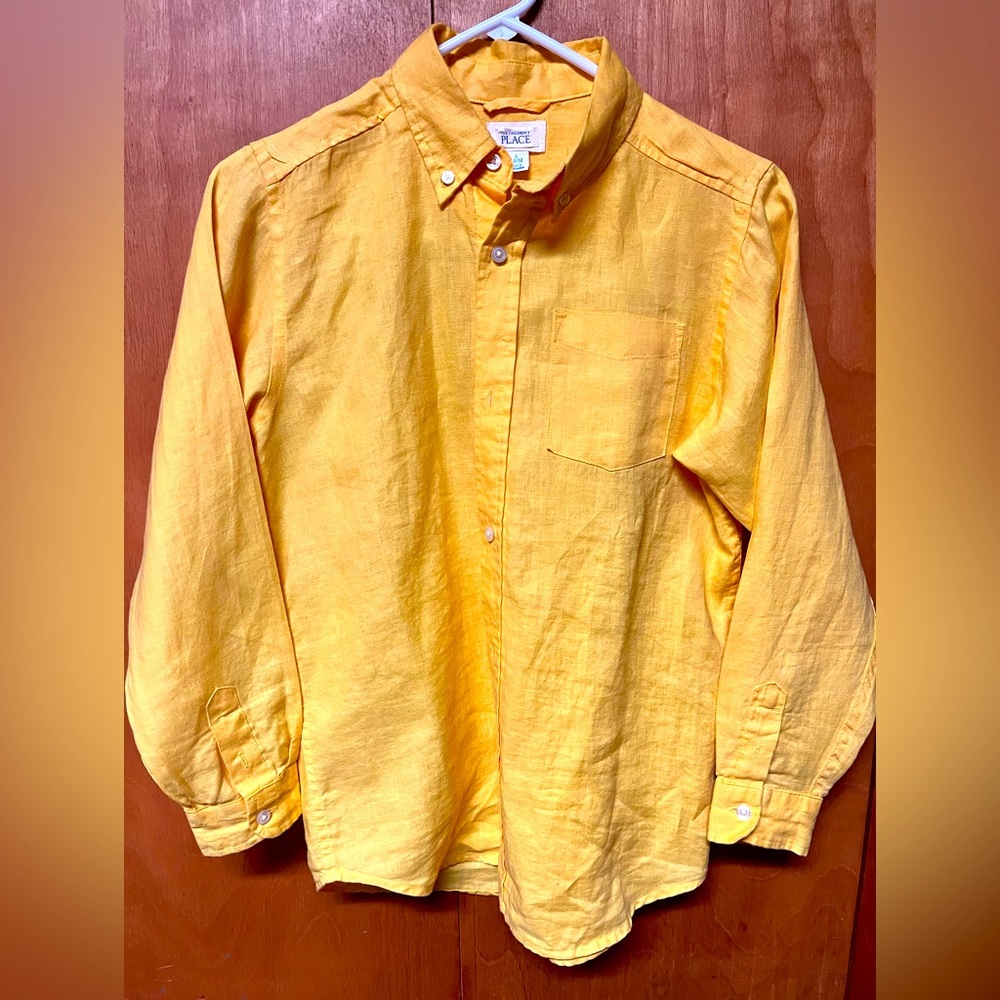 Boys Long Sleeve Oxford Childrens Place Sz L (10-12) Shirt
